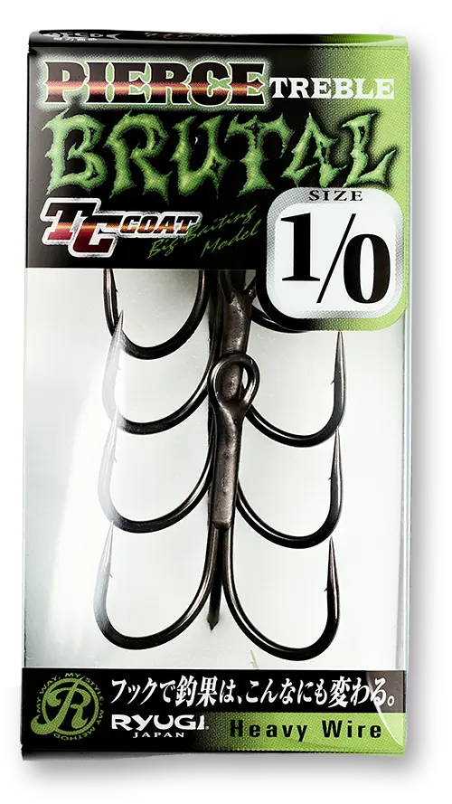 colorado fishing treble hook RYUGI PIERCE TREBLE BRUTAL