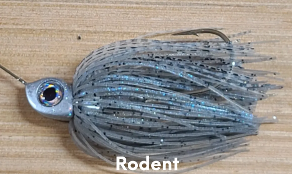 Buy rodent-tandem-silver-silver PRECISION TACKLE BIG EYE BLADE SPINNERBAIT