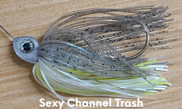 Buy sexy-channel-trash-tandem-silver-silver PRECISION TACKLE BIG EYE BLADE SPINNERBAIT