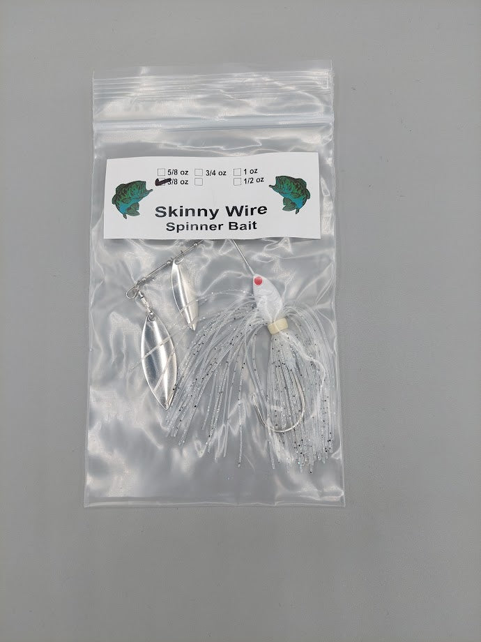 Buy clear-sparkles SKINNY WIRE SPINNER BAIT - 2 BLADE