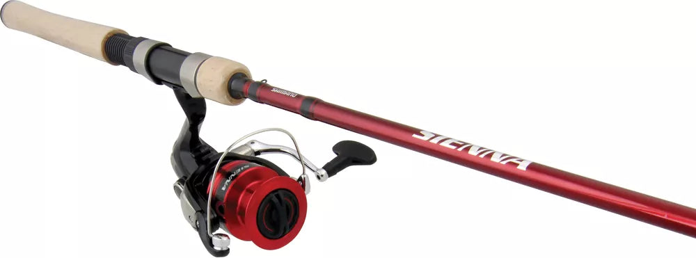 Shimano Sienna Spinning Fishing Reel & Rod Combo, Right Hand/Left