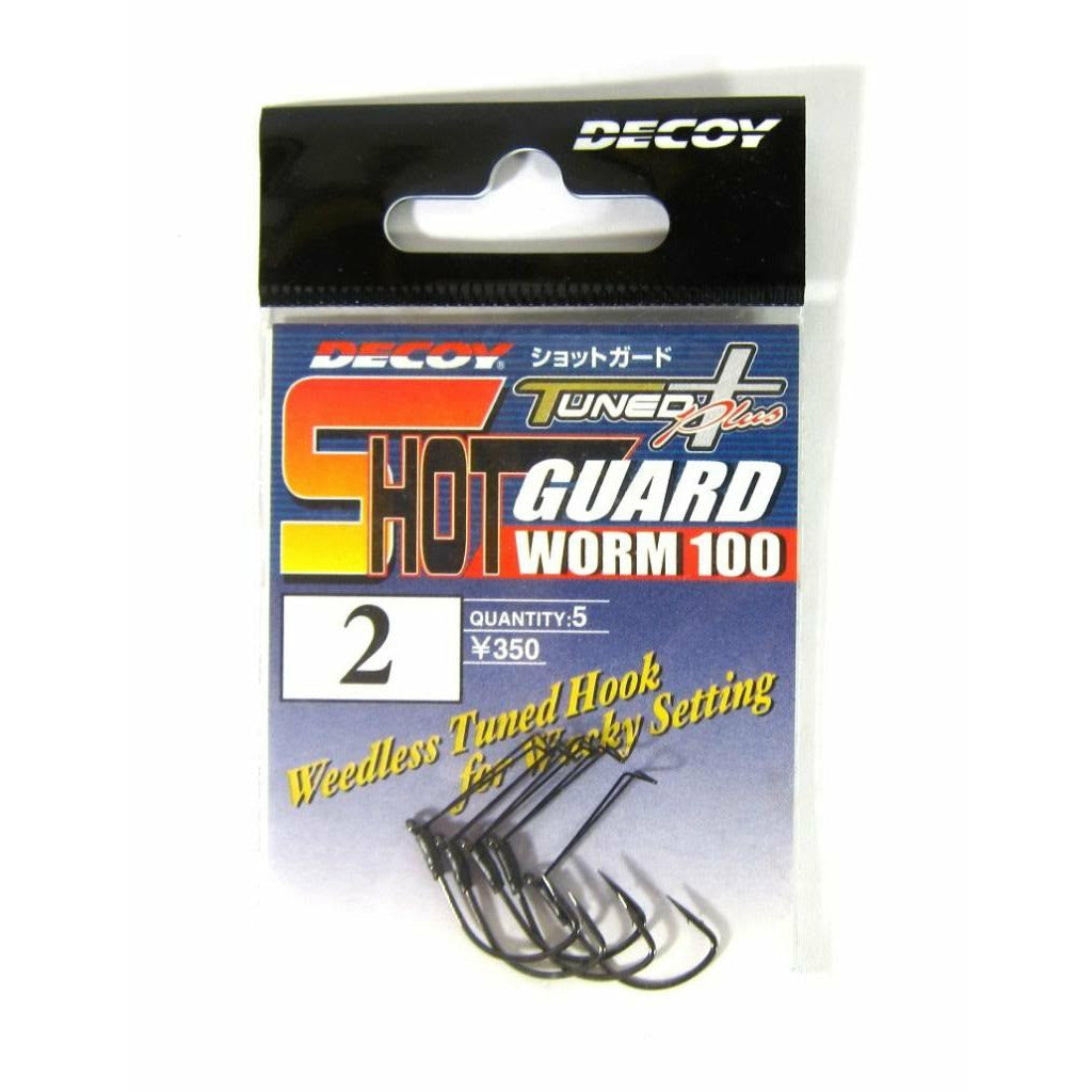 a fish hook with a guard DECOY worm hook SHOT GUARD worm 100