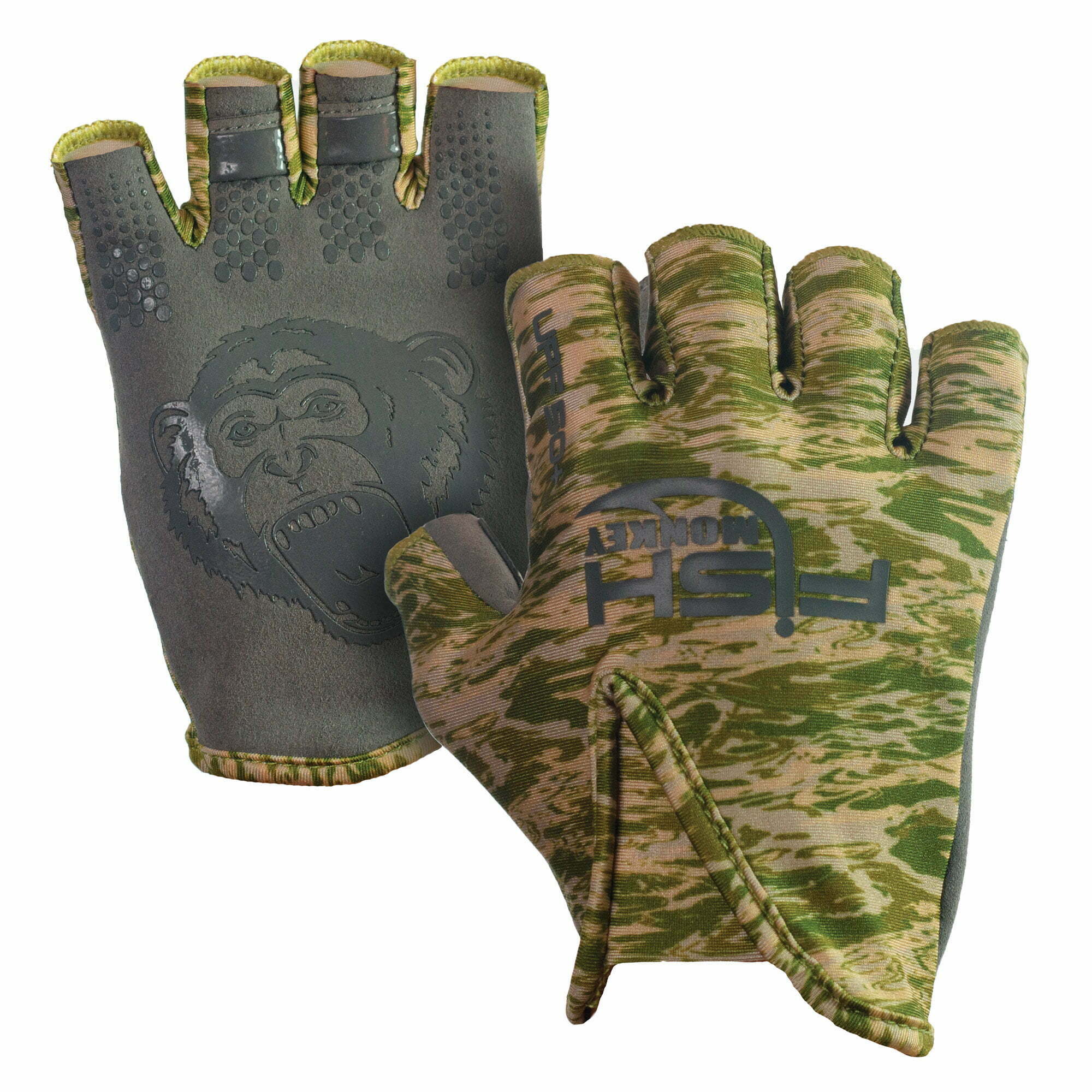 Buy green-water-camo FISH MONKEY STUBBY GUIDE GLOVES