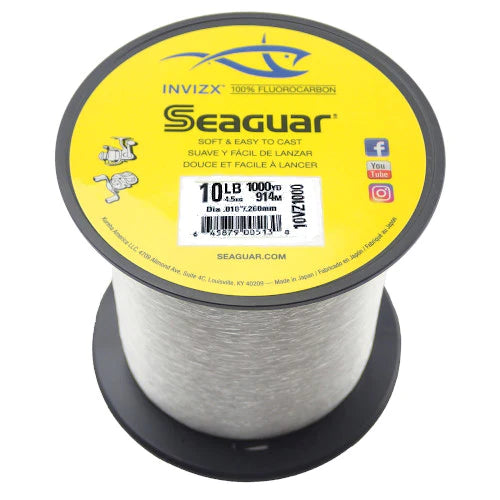 Seaguar Abrazx 100% Fluorocarbon 1000 Yard Fishing Line (6-Pound