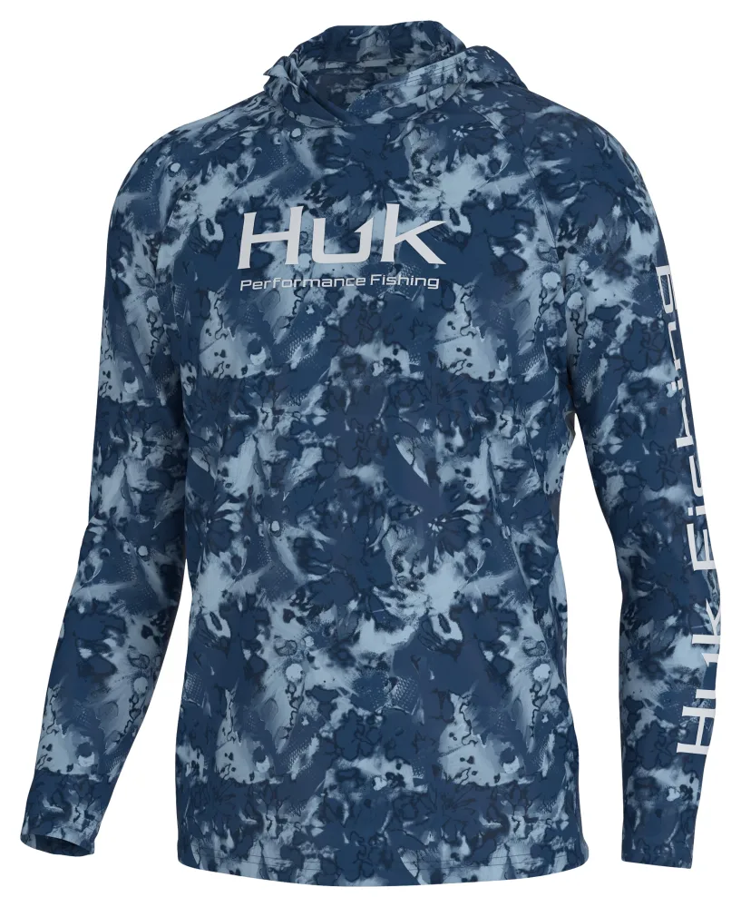 Huk Men s Pursuit Hoodie Fin Flats Set Sail Large