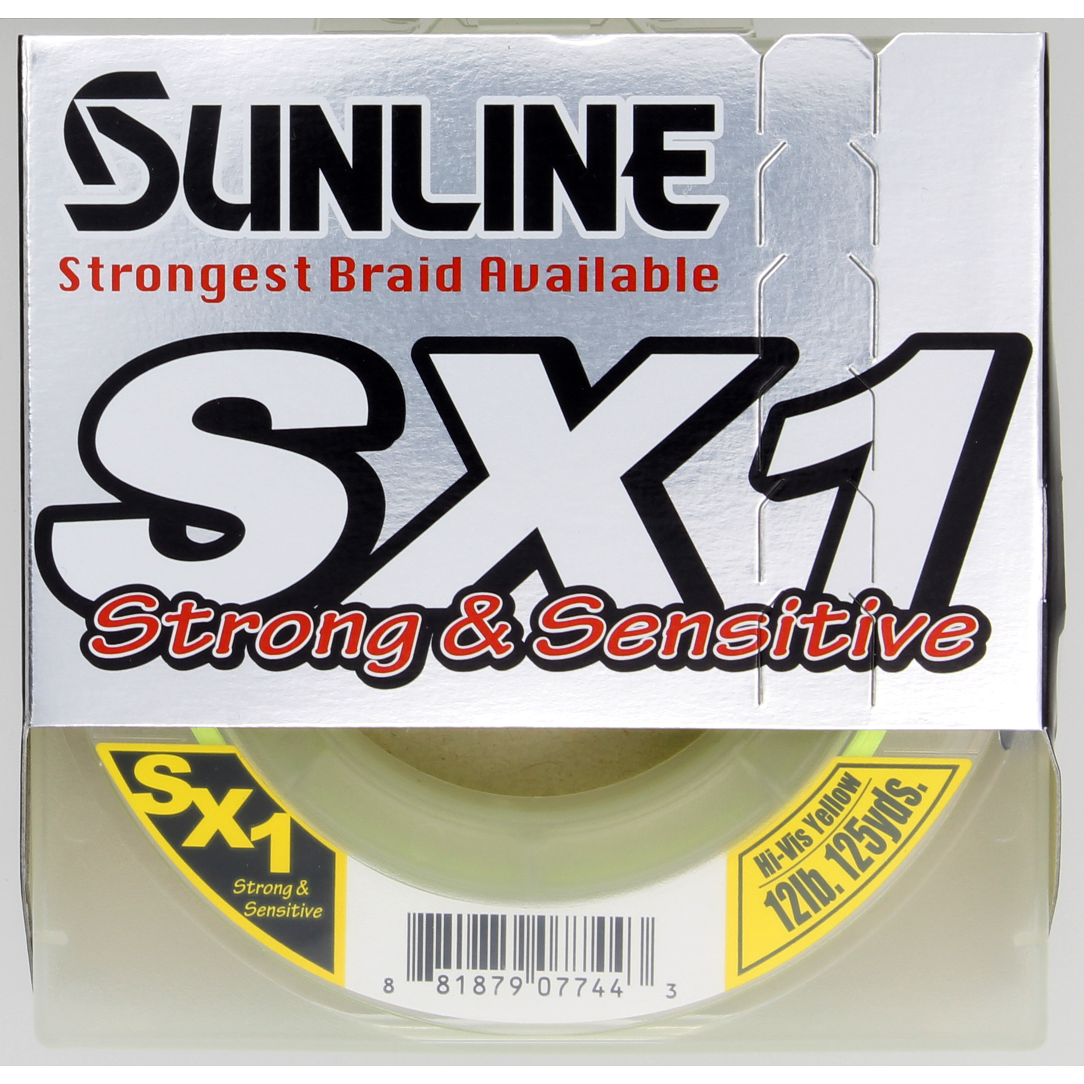 sunline braided fishing line Sx1 Braid Green 125 Yards Discount Tackle diameter ratio SUNLINE SX1 BRAID - HI-VIS