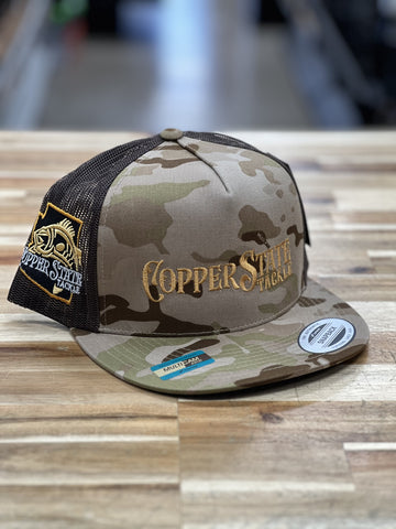 Buy multicam-arid-copper-logo-flatbill-trucker COPPERSTATE TACKLE HATS