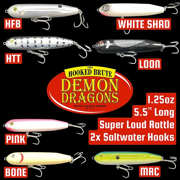 TACKLE BANDIT HOOKED BRUTE TOPWATER DEMON DRAGON