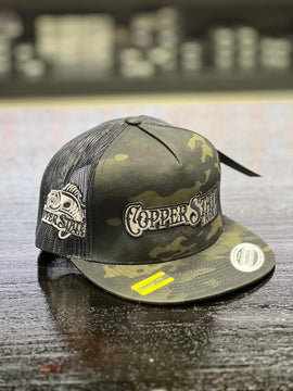 Buy multicam-black-silver-logo-flatbill-trucker COPPERSTATE TACKLE HATS