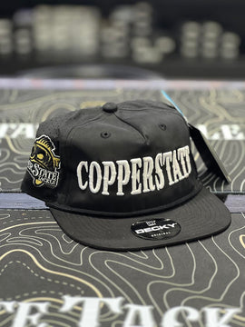 Buy black-white-puffy-logo-no-state-patch-decky-6226-rope-hat COPPERSTATE TACKLE HATS