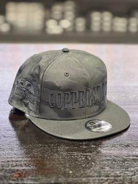 Buy black-camo-black-puffy-logo-new-era-9fifty-snapback COPPERSTATE TACKLE HATS