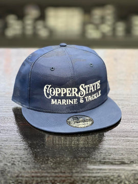 Buy navy-camo-white-logo-new-era-9fifty-snapback COPPERSTATE MARINE &amp; TACKLE SIDE PATCH HATS
