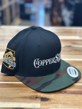 Buy black-w-camo-brim-flatbill-snapback COPPERSTATE TACKLE SIDE PATCH HATS