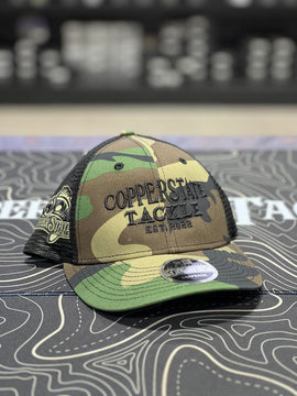 Buy camo-black-text-logo-new-era-9fifty-a-frame-trucker COPPERSTATE TACKLE HATS