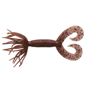 Buy cinnamon-w-black-purple-flake-221 YAMAMOTO HULA GRUB 2.5"