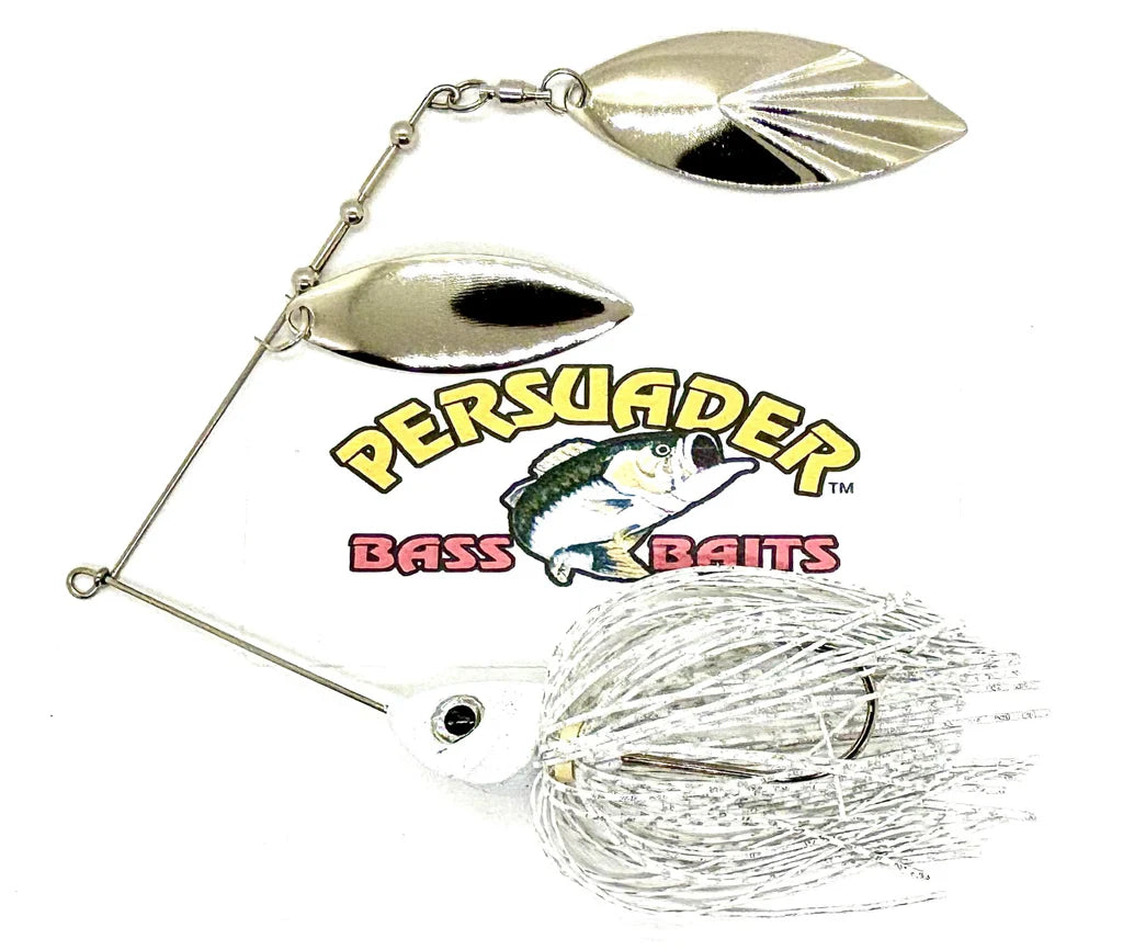 Buy white-w-silver-willow-willow PERSUADER PREMIUM SPINNER BAIT DEEP RUNNERS (HD)