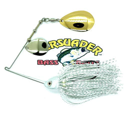Buy white-w-gold-nickel-colorado-indiana PERSUADER PREMIUM COLORADO/INDIANA BLADE SPINNER BAIT