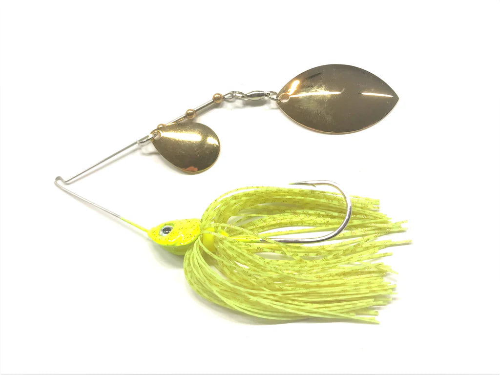 Buy chartreuse-gold-colo-mag-willow PERSUADER PREMIUM COLORADO/MAG WILLOW BLADE SPINNER BAIT