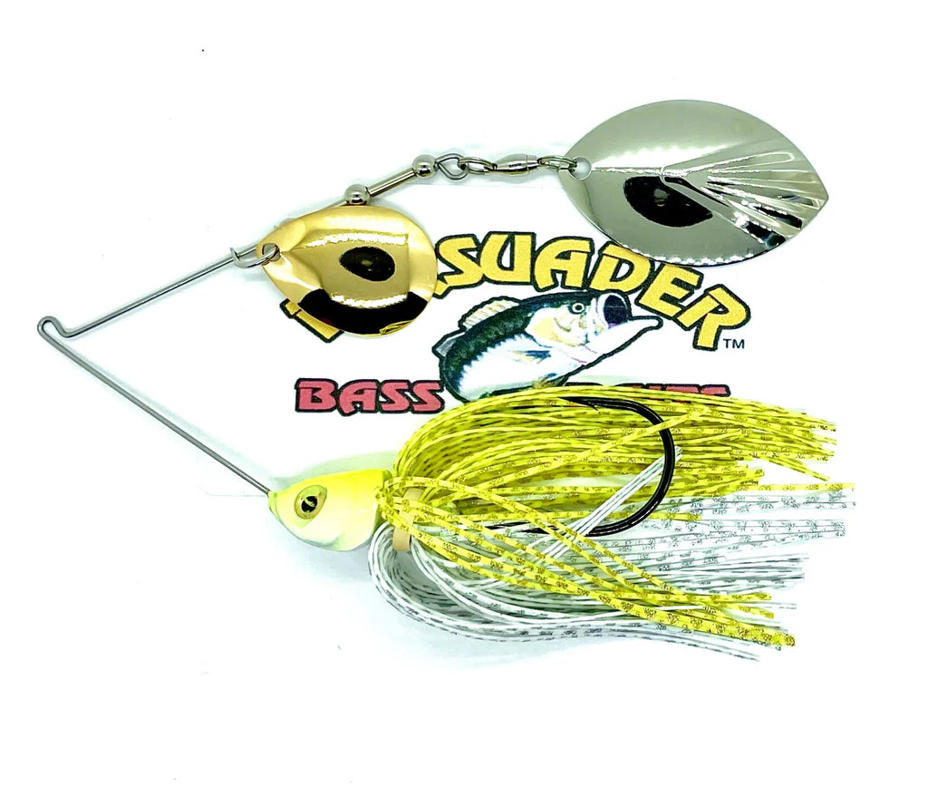 Buy white-chartreuse-w-gold-nickle-colorado-magnum-willow PERSUADER PREMIUM COLORADO/MAG WILLOW BLADE SPINNER BAIT