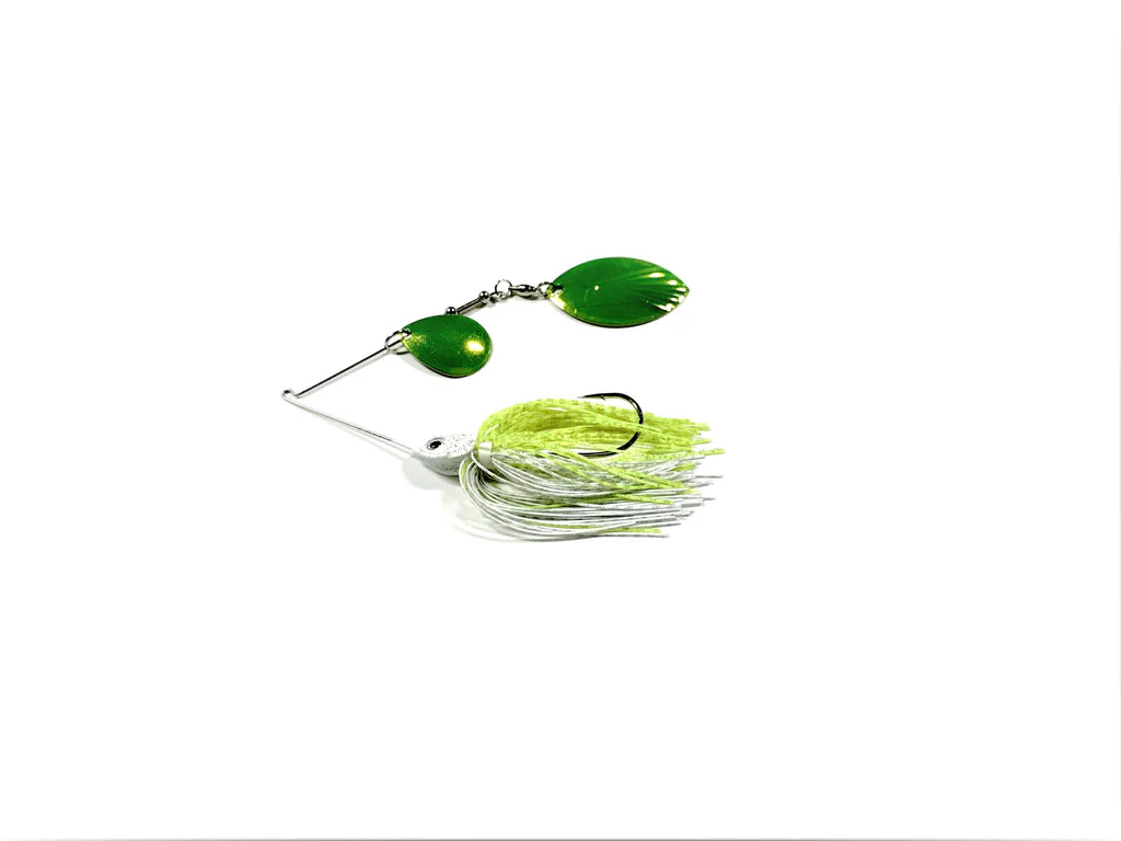 Buy white-chartreuse-w-powder-paint-colorado-magnum-willow PERSUADER PREMIUM COLORADO/MAG WILLOW BLADE SPINNER BAIT