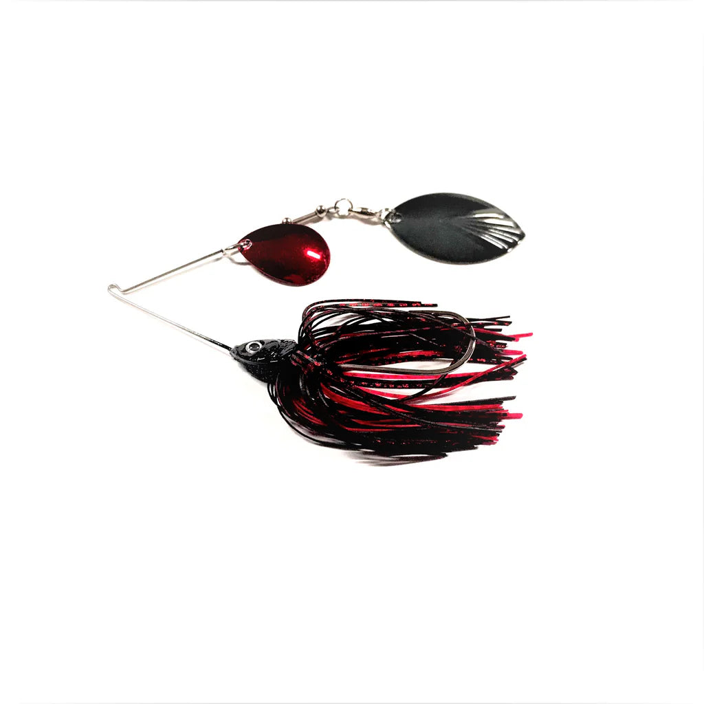 Buy black-red-w-powder-paint-colorado-magnum-willow PERSUADER PREMIUM COLORADO/MAG WILLOW BLADE SPINNER BAIT