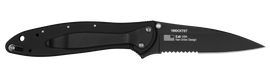 KERSHAW LEEK - BLACK SERRATED KNIFE - 0