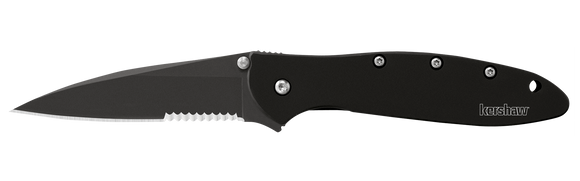 KERSHAW LEEK - BLACK SERRATED KNIFE