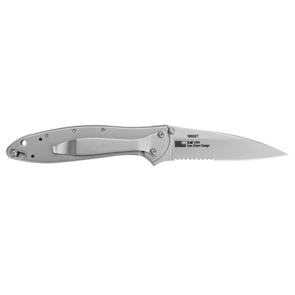 KERSHAW LEEK - SILVER SERRATED KNIFE