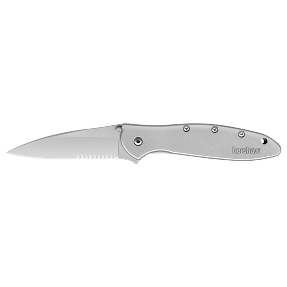 KERSHAW LEEK - SILVER SERRATED KNIFE