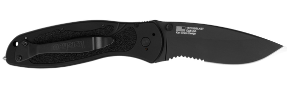 KERSHAW BLUR - BLACK SERRATED GLASS BREAKER KNIFE