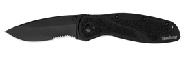 KERSHAW BLUR - BLACK SERRATED GLASS BREAKER KNIFE - 0