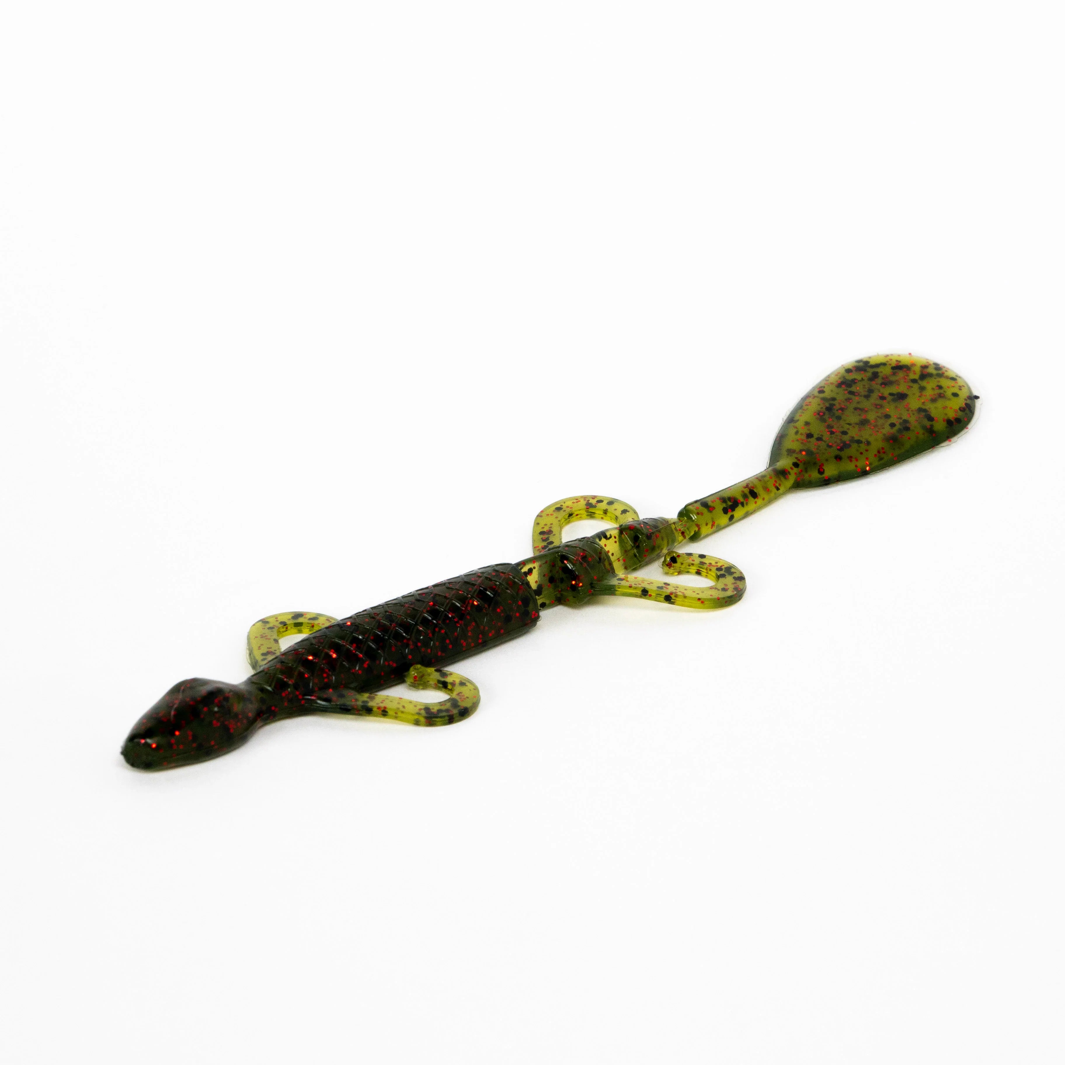 blue lizard with yellow tail fishing lure Lake Fork Trophy Lures 6" Hyper Lizard Watermelon Red flake