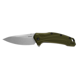 KERSHAW LINK - OLIVE STONEWASH KNIFE - 0