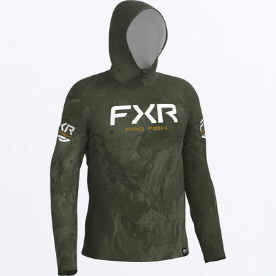 FXR PRO FISH MENS DERBY UNDERTOW AIR UPF PULLOVER HOODIE