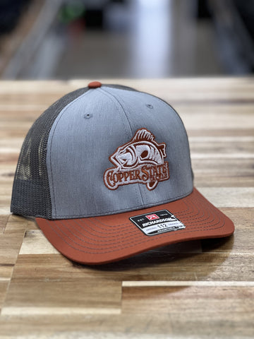 Buy gray-dark-orange-fish-logo-richardson-112 COPPERSTATE TACKLE HATS