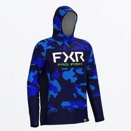 Buy blue-camo-lime FXR M DERBY DRIFT CAMO AIR UPF PO HOODIE 26