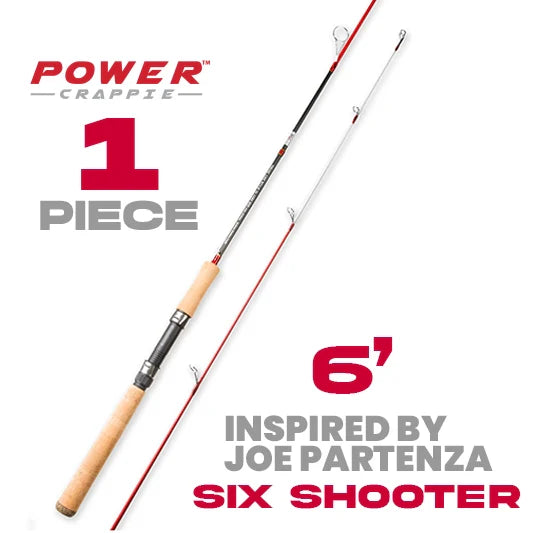 POWER CRAPPIE 6' SIX SHOOTER 1PC CRAPPIE SPINNING ROD