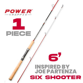 POWER CRAPPIE 6' SIX SHOOTER 1PC CRAPPIE SPINNING ROD