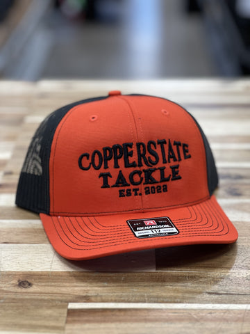 Buy orange-black-text-logo-richardson-112 COPPERSTATE TACKLE HATS