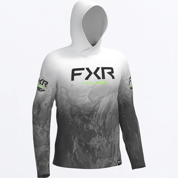 FXR PRO FISH MENS DERBY UNDERTOW AIR UPF PULLOVER HOODIE