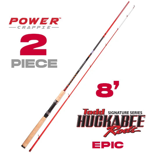 POWER CRAPPIE 8' EPIC 8 2PC CRAPPIE SPINNNING ROD