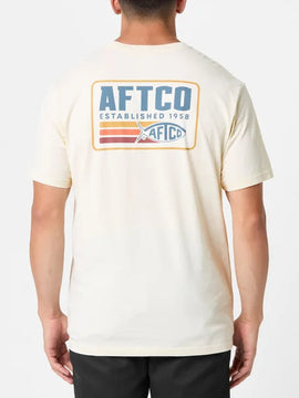 AFTCO STRYPE SHORT SLEEVE POCKET SHIRT CREAM