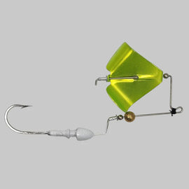 Buy white-w-chartreuse-blade BRAZALO CUSTOM LURES BUSHWHACKER BUZZBAIT