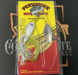 Buy white-chartreuse-w-gold-silver-willow-willow PERSUADER PREMIUM SPINNER BAIT DEEP RUNNERS