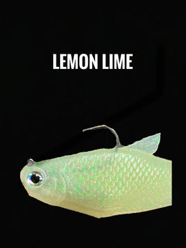 Buy lemon-lime BUCCA 4" FAST SINK BURRITO SWIMBAIT