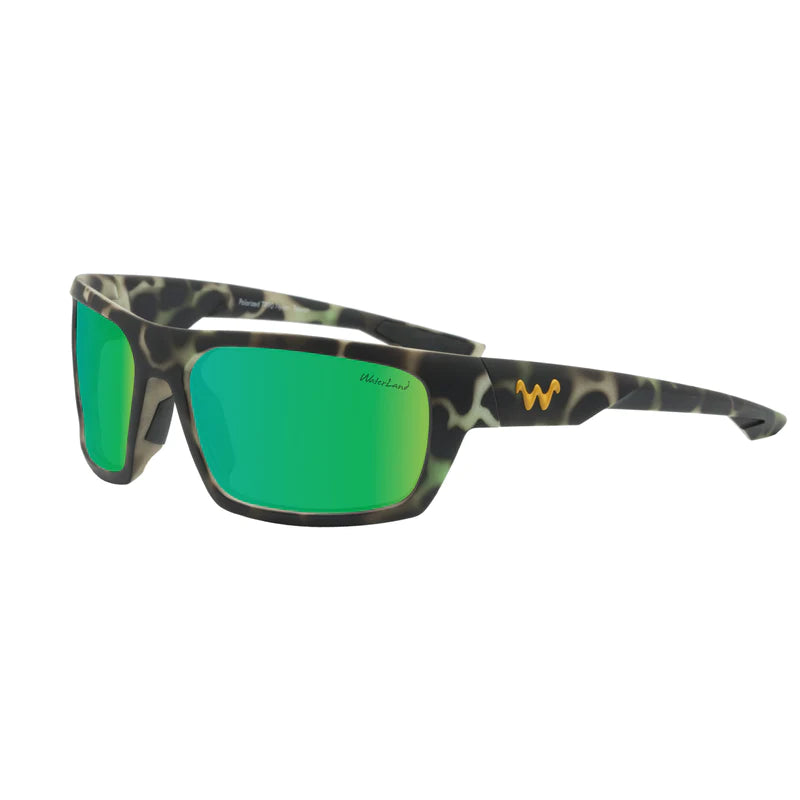 Waterland Milliken Sunglasses Black/Green Mirror