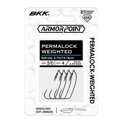BKK ARMOR POINT PERMALOCK WEIGHTED WORM HOOK