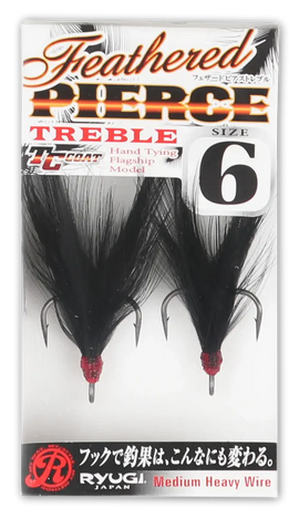 RYUGI FEATHERED PIERCE TREBLE HOOKS