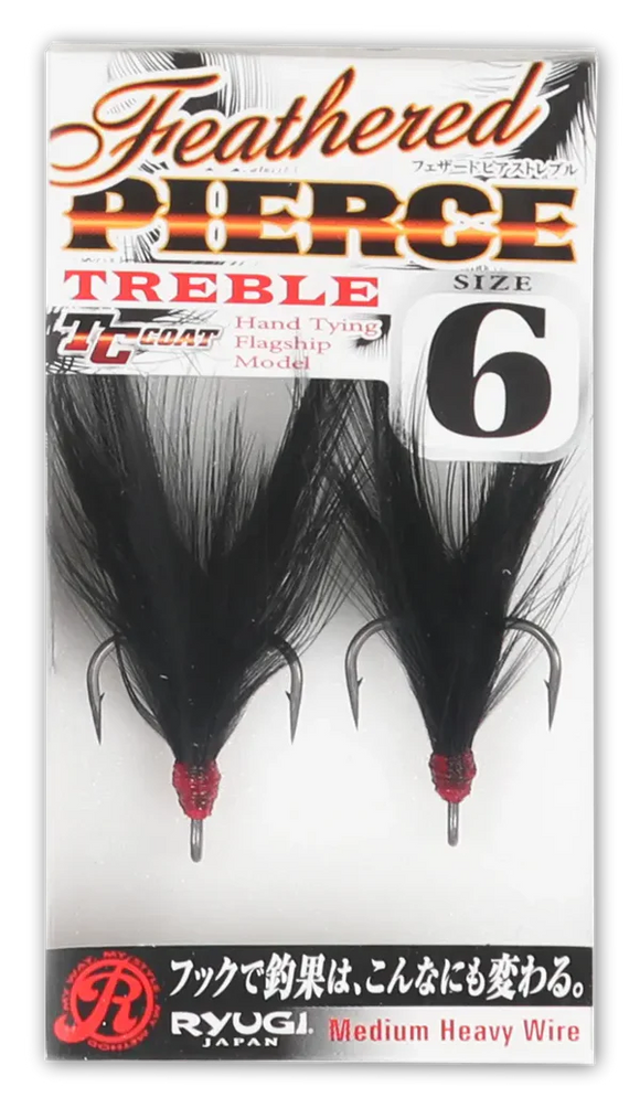 RYUGI FEATHERED PIERCE TREBLE HOOKS