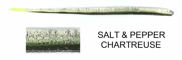 Buy salt-pepper-chrt ROBOWORM STRAIGHT TAIL WORM 4.5/6&quot;